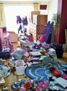 The mess before the bedlam.